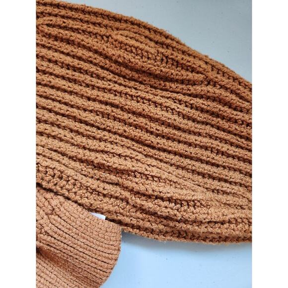 Anthropologie Maeve Turtleneck Balloon-Sleeve Bow Sweater Sz MP Petite Brown - Picture 7 of 15